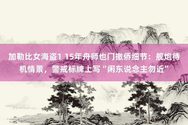 加勒比女海盗1 15年舟师也门撤侨细节：舰炮待机情景，警戒标牌上写“闲东说念主勿近”