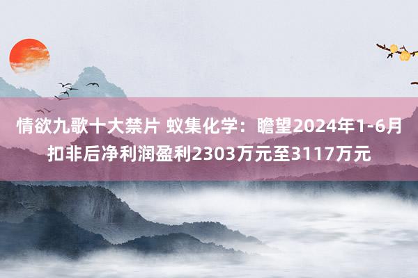 情欲九歌十大禁片 蚁集化学：瞻望2024年1-6月扣非后净利润盈利2303万元至3117万元