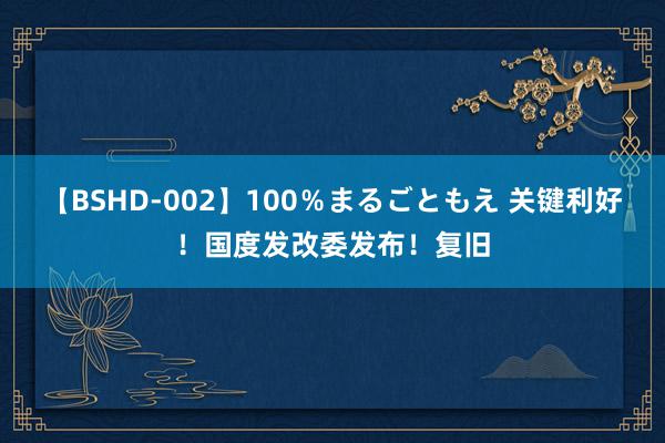 【BSHD-002】100％まるごともえ 关键利好！国度发改委发布！复旧
