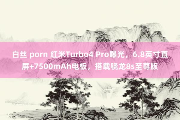 白丝 porn 红米Turbo4 Pro曝光，6.8英寸直屏+7500mAh电板，搭载骁龙8s至尊版